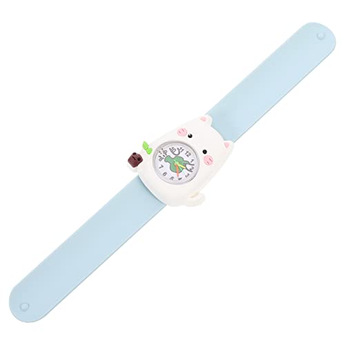 Silikon- Katze- Slap- Armbanduhr: Cartoon Entworfene Quarznummer Uhr Armband Band Ostern Geschenk für Kinder Jungen Mädchen Dame Frauen Männer Unisex Sky- Blau Cover