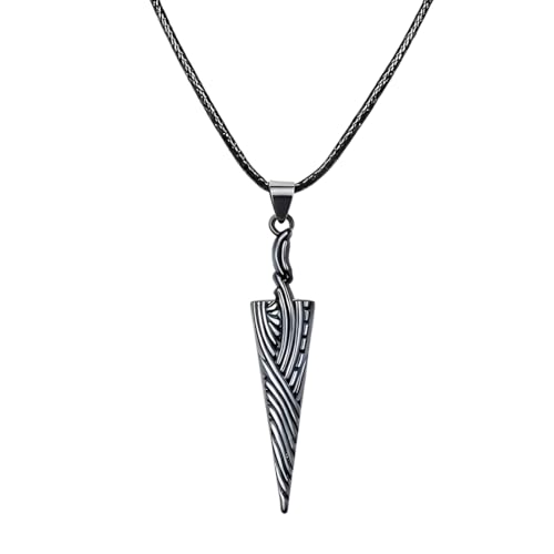 ARHZ Anime Hollow De Knight Pure Nail Schwert Knochen Nagel Anhänger Halskette Trendy Geometrie Seil Choker Halskette Schmuck Fan Geschenke Accessory für Girls Boys and Teenagers