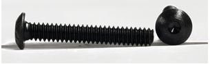 #4-40 x 3/8" Black Oxide Finish Button Socket Cap Screw