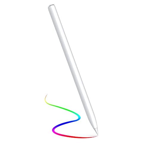 MEKO Stylus Pen for iPad Pencil with Palm Rejection, Magnetic Attach, Tilt Sensitivity, Compatible with iPad Pro 11 1-3rd, Pro 12.9 3-5th, iPad 6-9th, Air 3/4/5th mini 5/6th (White) Cover
