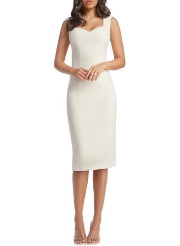 Dress the Population Women's Elle Sweetheart Sleeveless Bodycon Midi Dress