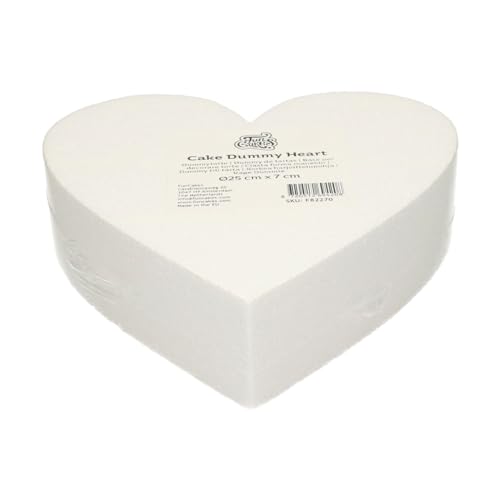 FunCakes Cake Dummy Heart: Cake decorating, Reusable dummy, Make the perfect heart shaped dummy, Ø25 cm x 7 cm