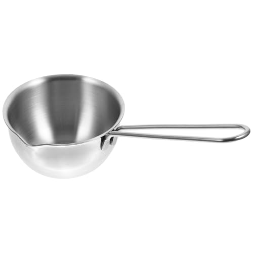 Baluue Cazo Pequeño de Acero Inoxidable con Escala Mango Ergonómico Resistente al Calor Olla Multiuso para Salsas y Mantequilla Cocina Doméstica y Profesional