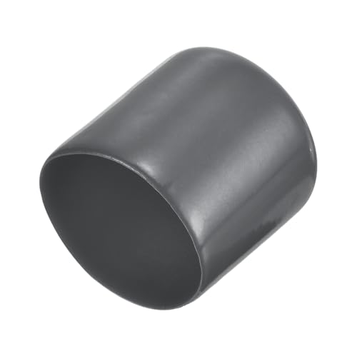 Image of uxcell 4pcs Rubber End Caps 1 1 /4 inch(32mm) ID Vinyl Round End Cap Cover Screw Thread Protectors Dark Grey, 30mm Height