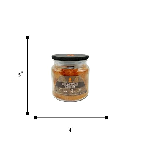 Image of Krackle Candle | Pine Forest | 16 oz Scented Candle with Natural Crackling Wooden Wick | Poured in the USA | Cedar, Cinnamon & Nutmeg Fragrance