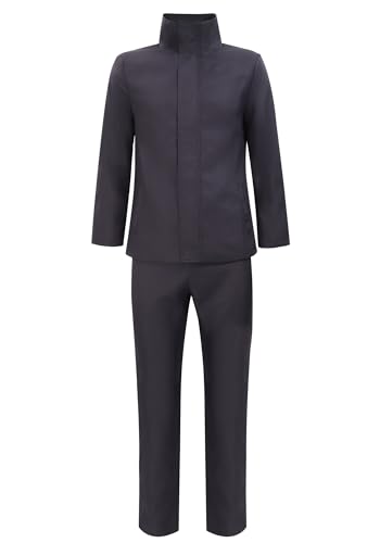 DAZCOS Anime Men's Cosplay Costume US Size Outfit with Glasses Blindfold Jacket Pants for Adult