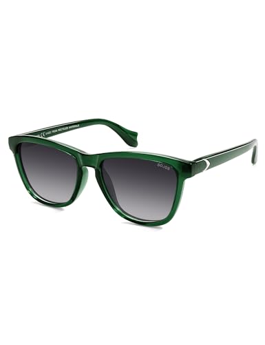 Image of SOJOS Polarized Retro Large Rectangular Sunglasses BALEEN | UV400 Polarized Lightweight Durable Unisex Whale Tail Design