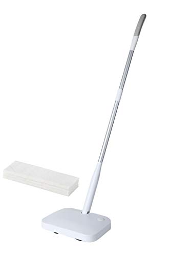 Schnurloser rotierender elektrischer Mopp, Abnehmbarer Griff zum Kehren und Wischen langlebig mit Zwei austauschbaren Mopps