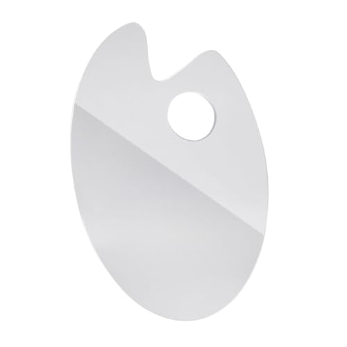 Clear Paint Palettes for Acrylic Painting,French Oval/Square Transparent Art Paint Pallet Holder Tray for Artist Painter