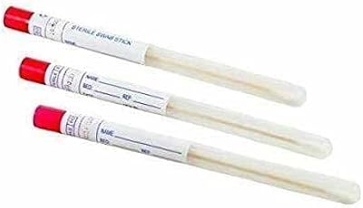 Wooden Sterilized Swab Sticks in Plastic Tubes (Pack of 200)