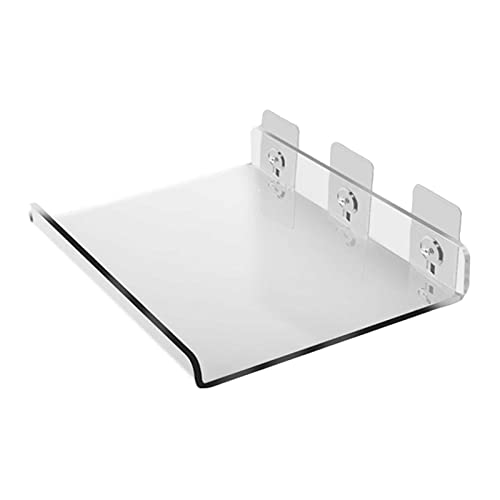 Airber U Shape Acrylic Stand, Clear Floating Shelves, Suction Cup Window Shelf For Plants, Wall Mounted Picture Display, Kitchen Spice Racks, Transparent Minimalist Design