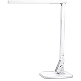 LED Desk Lamp with USB Charging Port, 4 Lighting Modes with 5 Brightness Levels, 1h Timer, Touch Control, Memory Function,14W, White