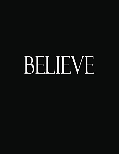 Believe: Black and White Decorative Book to Stack Together on Coffee Tables, Bookshelves and Interior Design | Add Bookish Charm Decor to Your Home | ... Your unique Fashion Design style | Believe