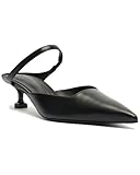 Schutz Women's Laura Mule Kitten, Black, 6.5