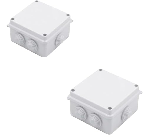 Secure FIRE IP65 Junction Box, IP65 Joint Box Outdoor Electrical Engineering Box General Weatherproof Surface Mount Junction Box Suitable for Various Switch Boxes Cabinets and Junction Boxes (2)