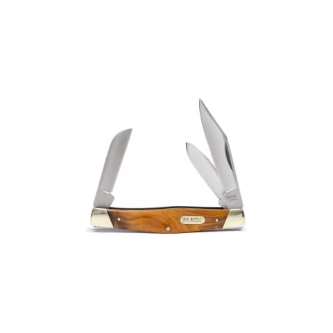 Buck Knives 371 Stockman 3-Blade Folding Pocket Knife with Wood Handle Cover