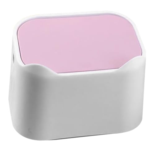 TOGEVAL Cubo Basura Escritorio Pequeño con Tapa Abatible Mini Papelera para Oficina y Hogar Plástico Duradero para Orden y Reciclaje Diseño Compacto para Cocina y Sala