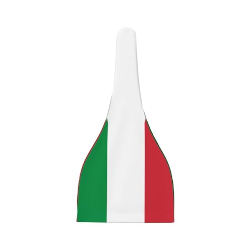 Italian Flag Print Newborn Baby Hat, Soft Top Knotted Beanie Cap, Cute Infant Headwear for 0-6 Months Welcome Party Black2
