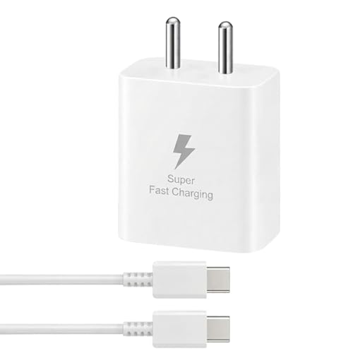 Image of APFEN 25W Fast Charger & Type-C Cable Compatible with Samsung Galaxy S26, S25, S24, S23, S22, S21(Ultra /Fe), M35, M36, M16, M06, M05, M56, A55 5G, A35 5G, A15, F15, F14(Z /S /A /M /F) Series.