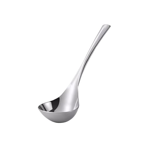 Wenkoni Small Ladle,Sauce,Gravy Soup Spoon 1 Pack Hollow handle SUS 304 Stainless Steel 8ββ Ladle (Color:Silver).