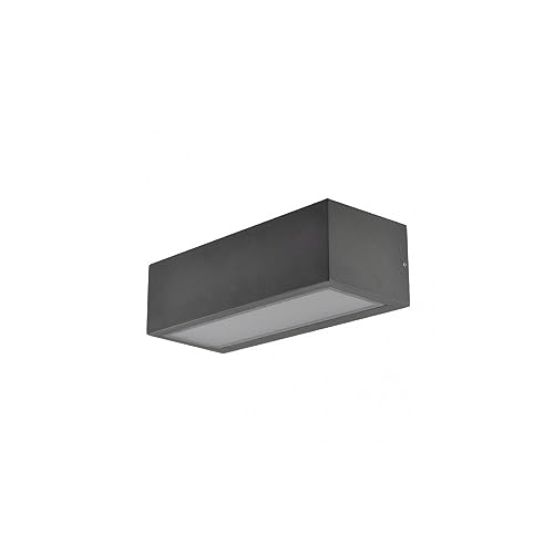 Aplique exterior conga au design épuré et finition gris foncé