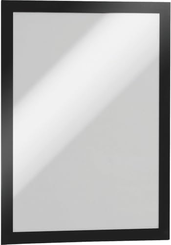 Durable Info-Rahmen Duraframe (A4, selbstklebend mit Magnetverschluss) 10 Stück, schwarz, 488201