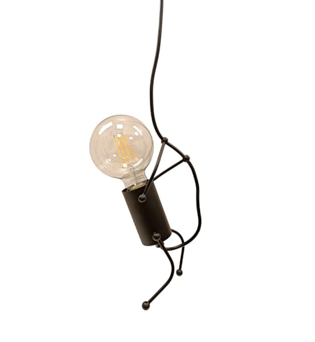 BARCELONA LED Lámpara Colgante de Techo Creativo Humanoide Vintage Moderna Doll Art Casquillo E27. Estilo Nórdico para Dormitorio, Salón o Local