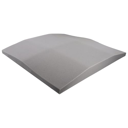 Culinavog Cojín de Espuma de 50 x 50 cm, Sofá para Asiento Caído, Alta Densidad para Adecuado, Reparación Repuesto, para Asiento de Sofá, Soporte Curvado para Muebles, Reparación de Hundimiento,Gris
