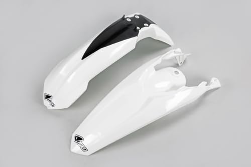 Kit garde-boue UFO PLAST blanc pour moto Ktm EXC-F 450 années 2012 à 2013