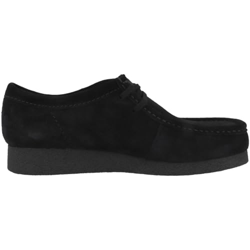 Clarks Para Hombre. 26172820 Mocasines De Piel Wallabeeevo Negro (45), Plano, Cordones, Casual - 3