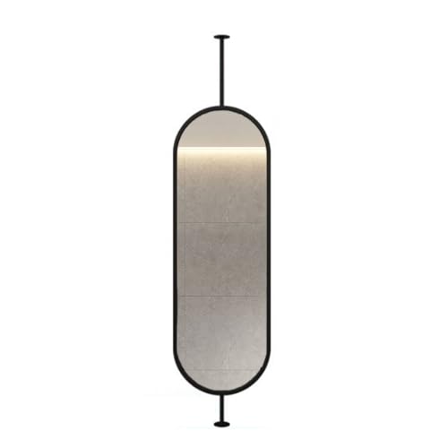 Espejo de techo ovalado, espejo colgante decorativo para baños de hotel y probadores, 60 x 90 cm, elegante acento de pared para decoración del hogar y negocios