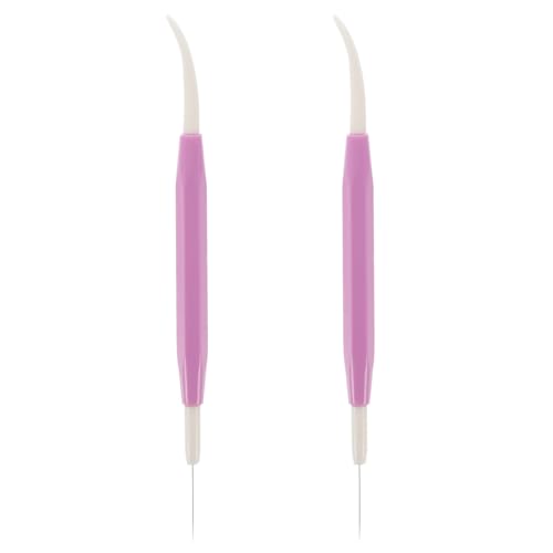 QUMIIRITY Agujas de Glaseado Dobles de Acero Inoxidable 2 Unidades, Compactas y Resistentes para Hornear y Decoración de Pasteles, Herramienta Práctica para Glaseado de Color Aleatorio