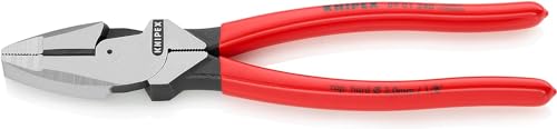 KNIPEX Kraft-Kombizange Lineman's Pliers amerikanisches Modell mit rutschhemmendem Kunststoff überzogen 240 mm, 09 01 240