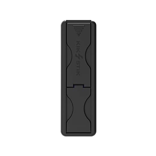 PureGear KikStik Universal Kickstand & Grip, Ultra-Thin, Low Profile, Compatible with Wireless Charger, Simple One Finger Operation, Fits Most Phones, Pocket Friendly (Black Matte)