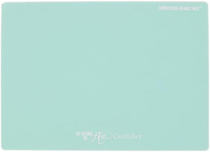 Craftelier - Magic Mat® Silicone Rubber Cold Embossing Silicone Embossing Base for Sizzix Big Shot | Ideal for Use with Your Die Cutting Machine | Size 22.5 x 15.5 x 0.165 cm - Turquoise Colour