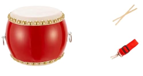 GABCHI 牛革太鼓3-10寸学生楽器太鼓堂鼓学校で打楽器小太鼓を上演しどらや太鼓を鳴らす (3インチ)