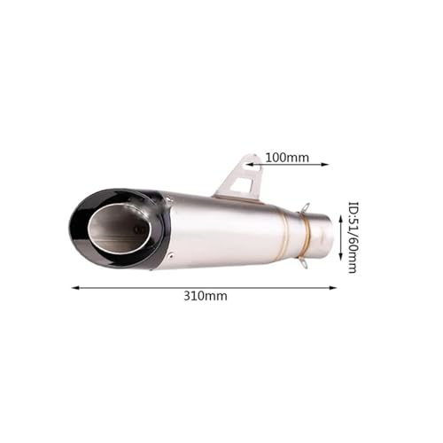 Accessoires d'échappement moto argent 51mm finition premium