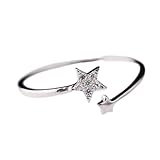 Anillo Ajustable Para Mujer - Estrella Literaria Temperamento Personalidad Fresco Elegante Desenfadada Mujer Redimensionable