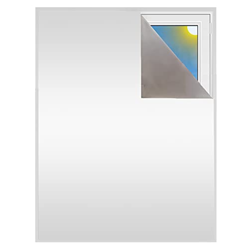 Verdunklungsstoff Meterware | Hitzeschutz oder Kälteschutz | Sonnenschutz zu 100% Verdunkelung | Folie mit Thermobeschichtung für alle Fenster | Rollo ohne bohren | Blackout (Perlweiß nur Stoff)