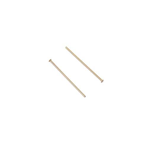 Gold Filled Flat Head Pin 0.5/20mm (24 Gauge Wire) Sold in 20 Piece Packs, Jewelry Making Findings Ideal for Your Special Jewelry Creations