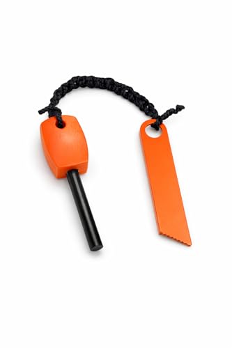 Fire Starter Magnesium Rod – Waterproof Ferro Rod with Striker – 20,000+ Strikes – Camping,...