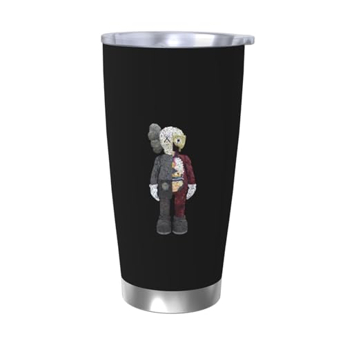 Kaws 水筒 真空断熱ケータイマグ 600ml ステンレスボトル 車用 直飲み 保温 保冷 フタ付きコーヒーカップ アウトドア 車のネイブに最適 スポーツタイプ ステンレスクールボトル 軽量 隔? 水筒 男の子 女の子