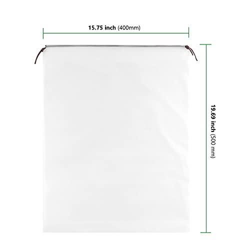 Hakzeon 100 Pcs 16X20 Inch Clear Plastic Drawstring Bags, Portable Translucent Shoes Storage Organizers Pouch With Rope, Thickness 2 Mil Travel Bags For Sneakers, Dress Shoes, Slippers, Sandals #TOP1
