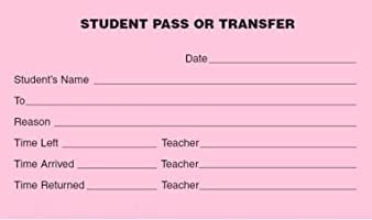 Student Pass or Transfer (118) - 10 Pack