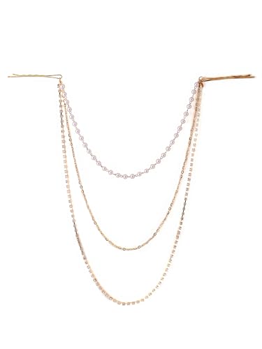 Yellow Chimes Head Chain For Women Gold Toned Boho Head Bead Multilayer Headpiece For Women and Girls (B0CZ9KX7LK) Amazon Price History, Amazon Price Tracker