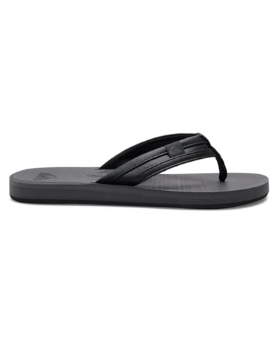 Image of Quiksilver Carver Suede Flip Flops for Men, Arch Support Athletic Mens Sandals, Thong Mens Slides