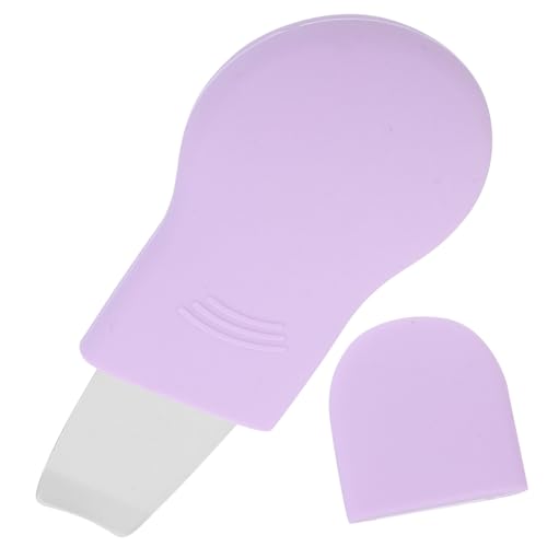 Abaodam Espátula Piel del Rostro de Acero Inoxidable, y Espinillas de Doble Cabezal, Herramienta Compacta para Limpieza Facial Profunda, Cuidado Nasal, Color Púrpura