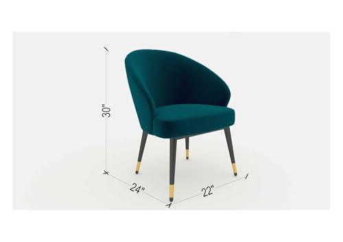 Image of WOODEN SPACE 6-Seater Wooden Dining Table Set | Nano Composite Marble Top | Solid Wood Base | Modern Dining Room Furniture with 6 Chairs (Sea Green)