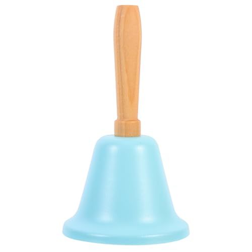 TOYANDONA Decoraciones De Campana De Metal Mango De Madera Adorno Navideño para Hogar Campana De Mano para Fiesta De Navidad