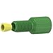 Idex Flangeless Fitting, Standard Knurl, Green Acetal, 1/8